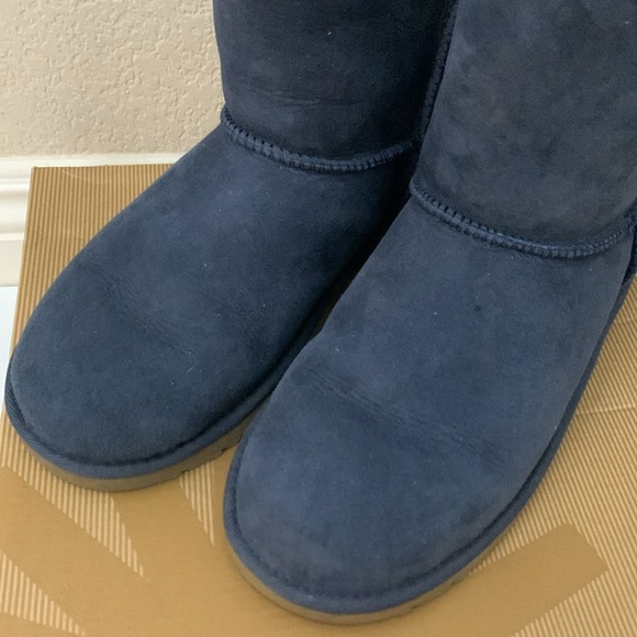 UGG Bailey bow boots navy size 6 winter boots fur boots - Picture 5 of 12